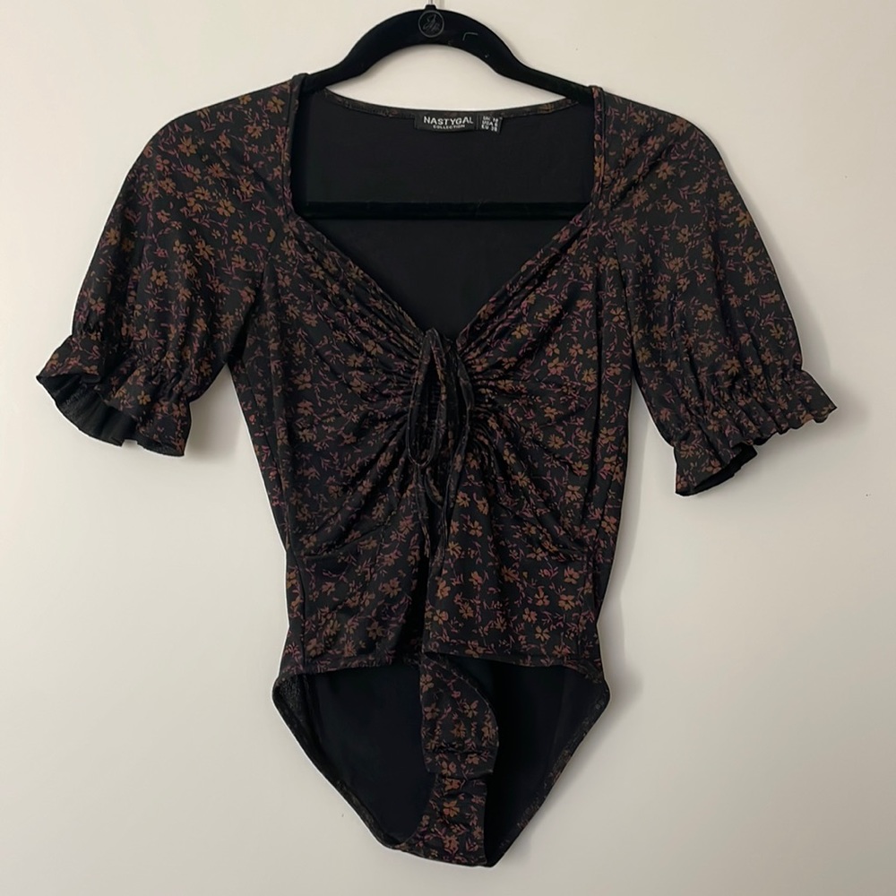 Nasty gal floral bodysuit NWOT